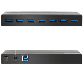 Inateck 7-Port USB 3.0 Hub with 12V 3A Power Adapter and 7 BC 1.2 Charging Ports